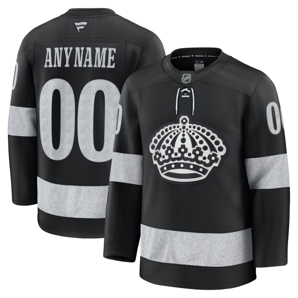 Men's Los Angeles Kings Black Alternate Premium Custom Jersey