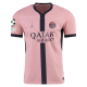 Nike Paris Saint-Germain Lee Kang-in Third Jersey w/ Champions League Patches 24/25 (Rust Pink/Black)
