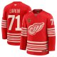 Men's Detroit Red Wings #71 Dylan Larkin Red Centennial Premium Player Jersey