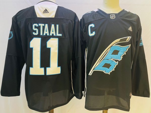Men's Carolina Hurricanes #11 Jordan Staal Black Hockey Jersey