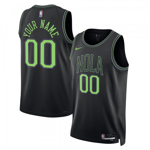Men's Unisex New Orleans Pelicans Nike Black 2025/26 City Edition Swingman Custom Jersey