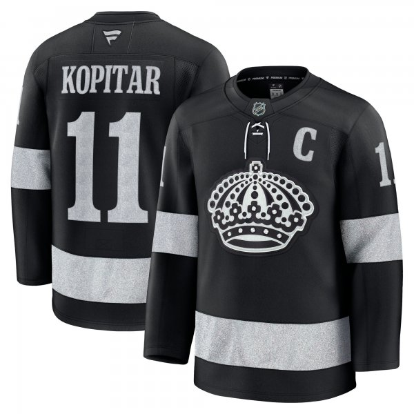 Men's Los Angeles Kings #11 Anze Kopitar Black Alternate Premium Jersey
