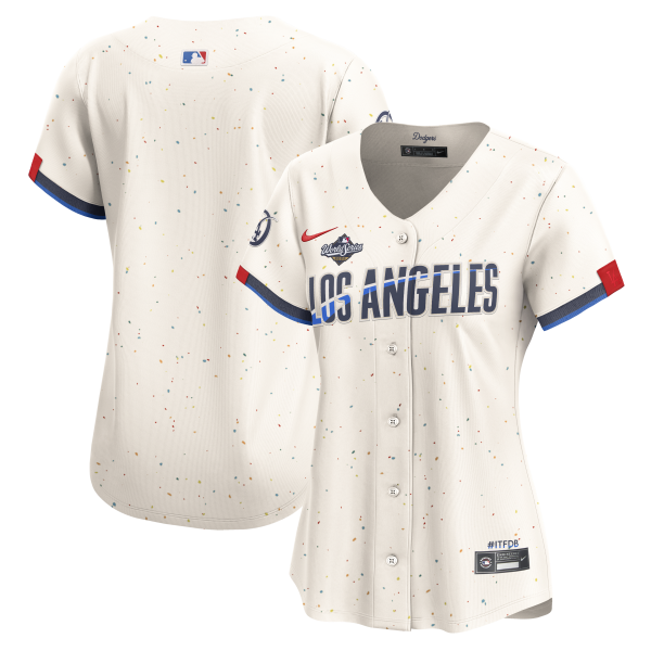 Women's Los Angeles Dodgers Nike Cream 2025 World Series City Connect Limited Jersey